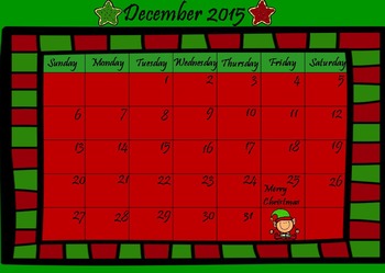 Preview of December 2016 Calendar