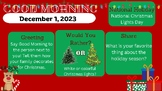 December 2023 Morning Meeting Slides (Middle School)