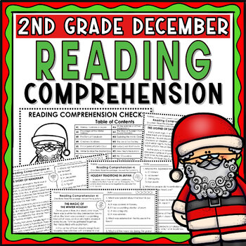 Preview of December - 2nd grade Reading Passages with Comprehension Questions