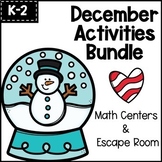 December Bundle: Escape Room and Math Centers for K-2 (Per
