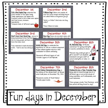December Activities: Everyday is a Holiday by Lisa Taylor Teaching the ...
