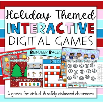 Preview of Winter Activities Holiday Interactive Classroom Games for December