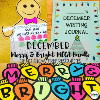 Preview of December Activities MEGA Bundle - Writing, Math, Bulletin Boards, Journals K,1st