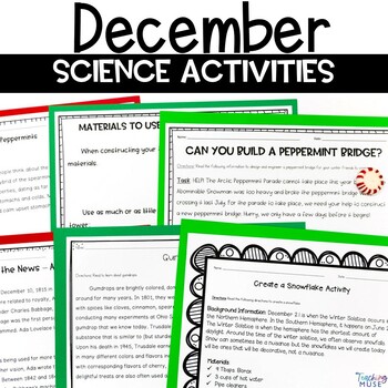 Preview of December Activities for Science