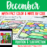 December Addition and Subtraction Color by Number | Print 