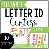 December Alphabet Centers: Editable Letter ID Centers