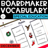 December Vocabulary Unit | Boardmaker | Special Education