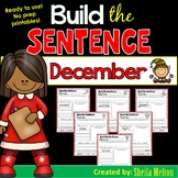 December Build the Sentence Interactive Word Work Activiti