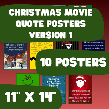 Preview of December Bulletin Board - Christmas Movie Quotes - 11" x 14" - Version 1