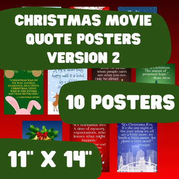 Preview of December Bulletin Board - Christmas Movie Quotes - 11" x 14" - Version 2