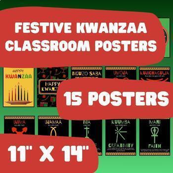 Preview of December Bulletin Board - Kwanzaa Posters - 11" x 14" - 15 Posters