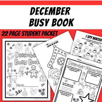 Preview of December Busy Book - Bell Ringer - Early Finisher - Morning Work
