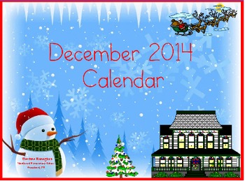 Preview of December Calendar