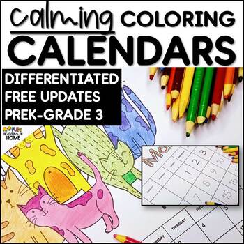 2024 Printable Coloring Calendar PDF by Sarah Renae Clark