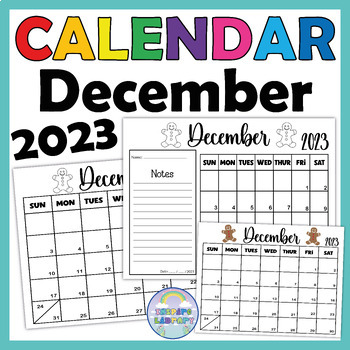Preview of December Calendar 2023 Monthly Calendar Templates Free Updates New Year