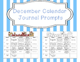 December Calendar Editable Journal Prompts