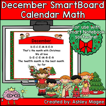 Preview of December Calendar Math/Morning Meeting for SMARTBoard