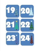December Calendar Number Cards