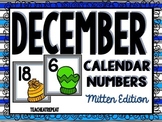 December Calendar Numbers: Mittens