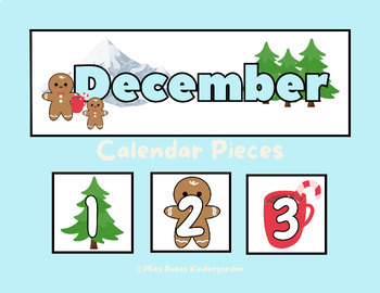 Preview of December Calendar Pattern Pieces
