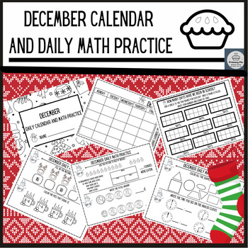 Preview of December Calendar and Daily Math Practice