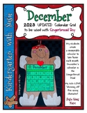 December Calendar grid 2022