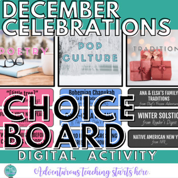 Preview of December Celebrations Around the World:  Digital Choice Board Activity