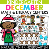 December Centers for Kindergarten | Low Prep Math & Litera