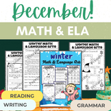 December/Christmas 3rd Grade Skills: Math, Grammar, Readin
