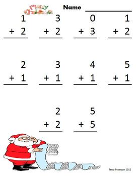 Preview of December Christmas Addition & Subtraction Facts Worksheets or with Projector