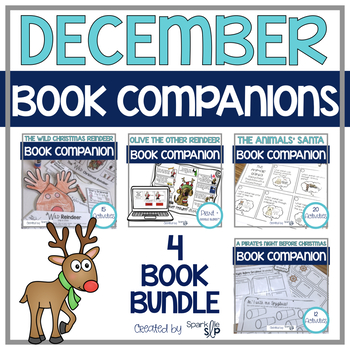 Preview of December Christmas Book Companion Bundle | Speech Therapy