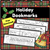 December / Christmas Coloring Bookmarks  { FREEBIE } - Gre