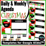 December Christmas Daily Agenda Template for Google Slides™