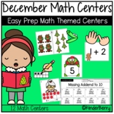 December Christmas Easy Prep Math Centers