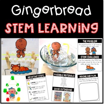 Preview of December Gingerbread Man STEM Learning {Christmas STEM}