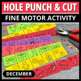 December & Christmas Hole Punch & Fine Motor Skills Cuttin