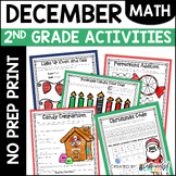 December Christmas Math Activities & Worksheets No Prep Pr