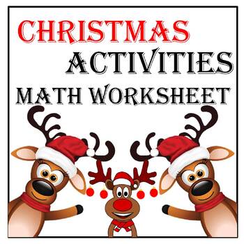 Preview of December Christmas Math Worksheet & Chirstmas Activities | Holidays Worksheet