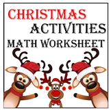 December Christmas Math Worksheet & Chirstmas Activities |