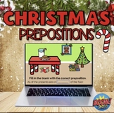 December Christmas Prepositions Boom Cards