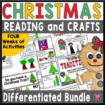 Preview of December Christmas Reading Worksheets Crafts Holiday and MORE Bundle