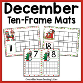 December (Christmas) Ten Frame Mats Numbers 1-20