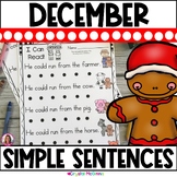 December Christmas Themed Simple Predictable Sentences for