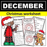 December Christmas Worksheet | December or Winter Morning 