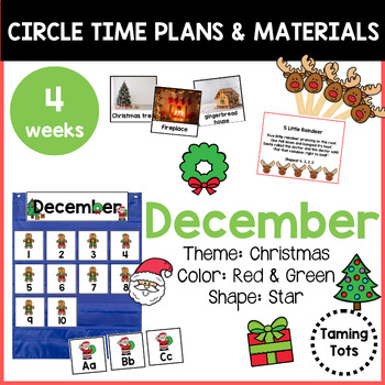 Preview of December Circle Time | Presents | Giving | Tree | Santa |