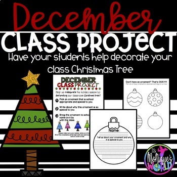 Preview of December Class Project - Decorate your class Christmas tree