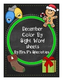 December Color By Sight Words
