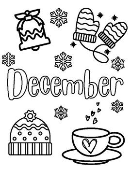 December Coloring Page By Misslindsaylearning TPT