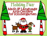 December Common Core Math and Language Art Centers for Kin
