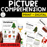 December Comprehension | Print + Digital Picture Comprehen